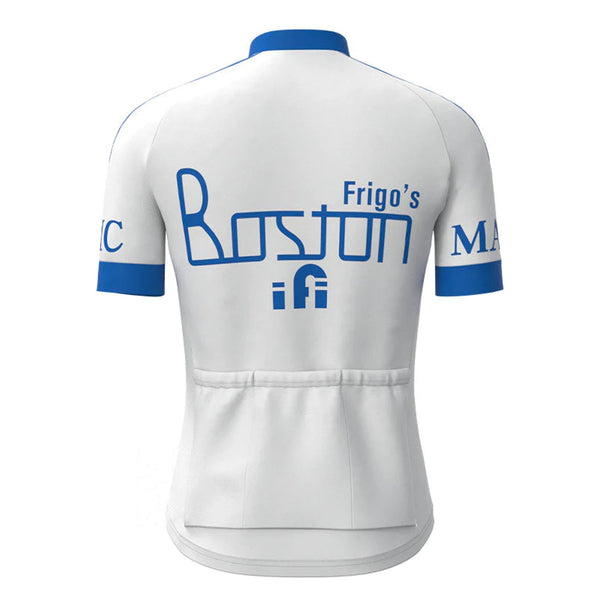 Boston–Mavic White Vintage Short Sleeve Cycling Jersey Top
