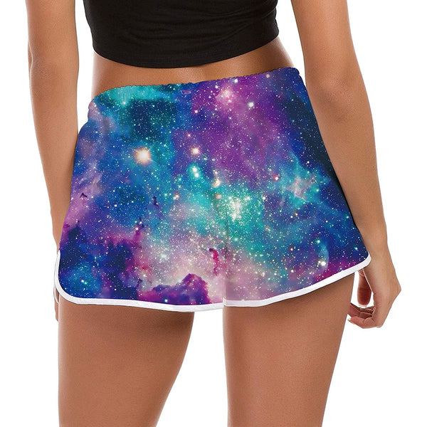 Galaxy Funny Board Shorts for Women