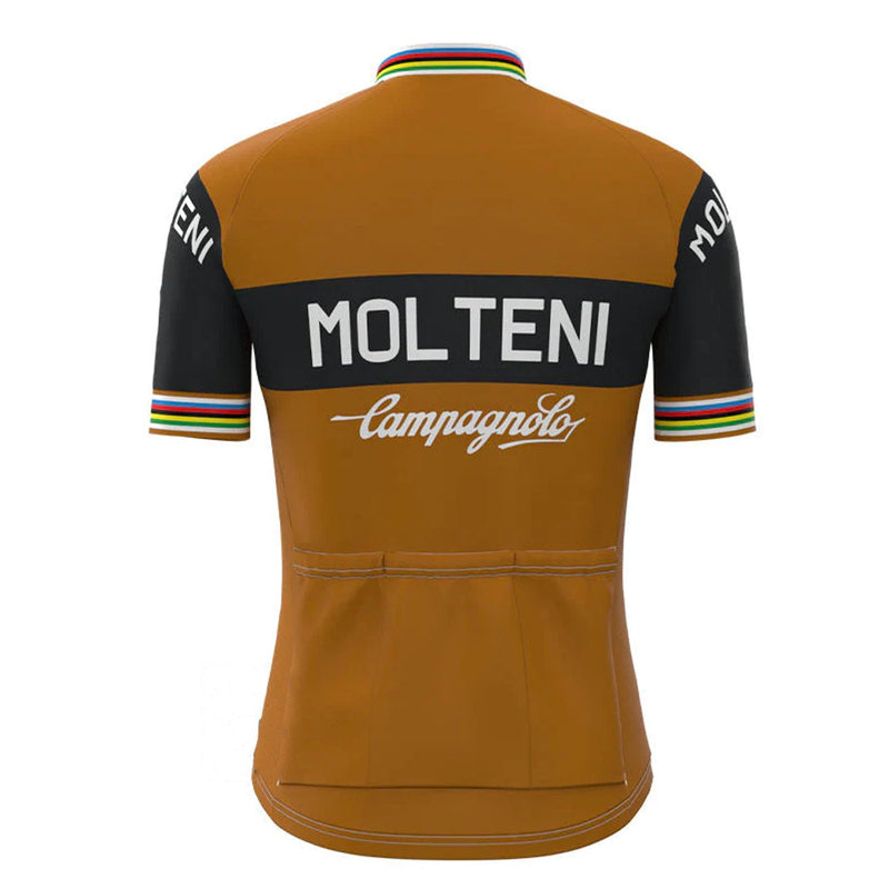 Molteni Black Brown Vintage Long Sleeve Cycling Jersey Matching Set