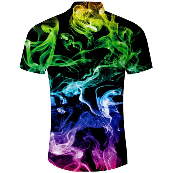 Colorful Smoke Funny Hawaiian Shirt