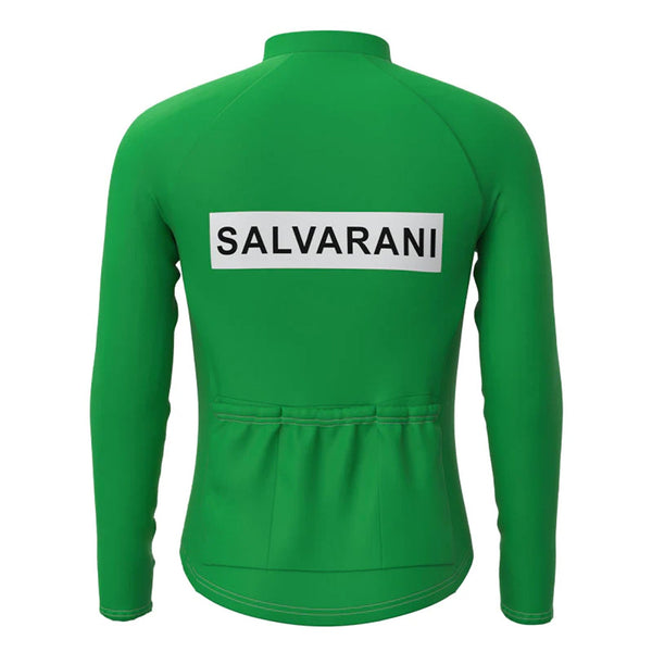 Salvarani Green Vintage Long Sleeve Cycling Jersey Top