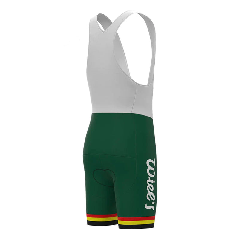 Wiee's Groene Leeuw Green Vintage Cycling Bib Shorts