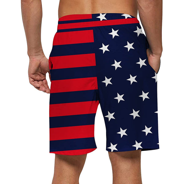 American Flag Funny Swim Trunks