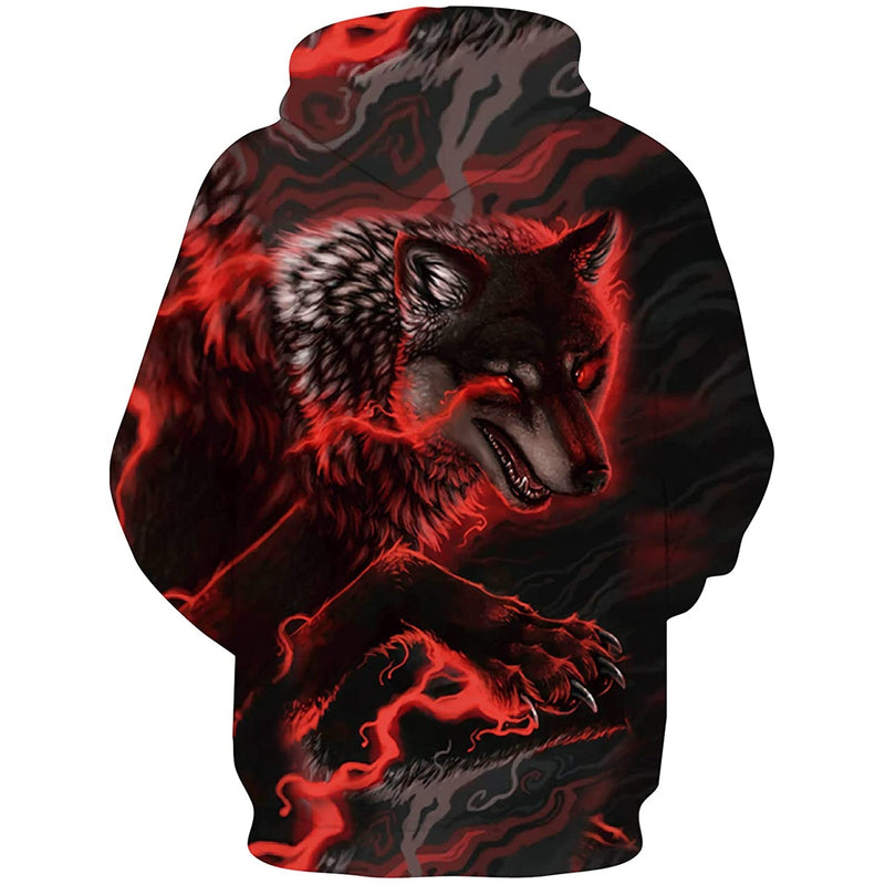 Red Wolf Funny Hoodie