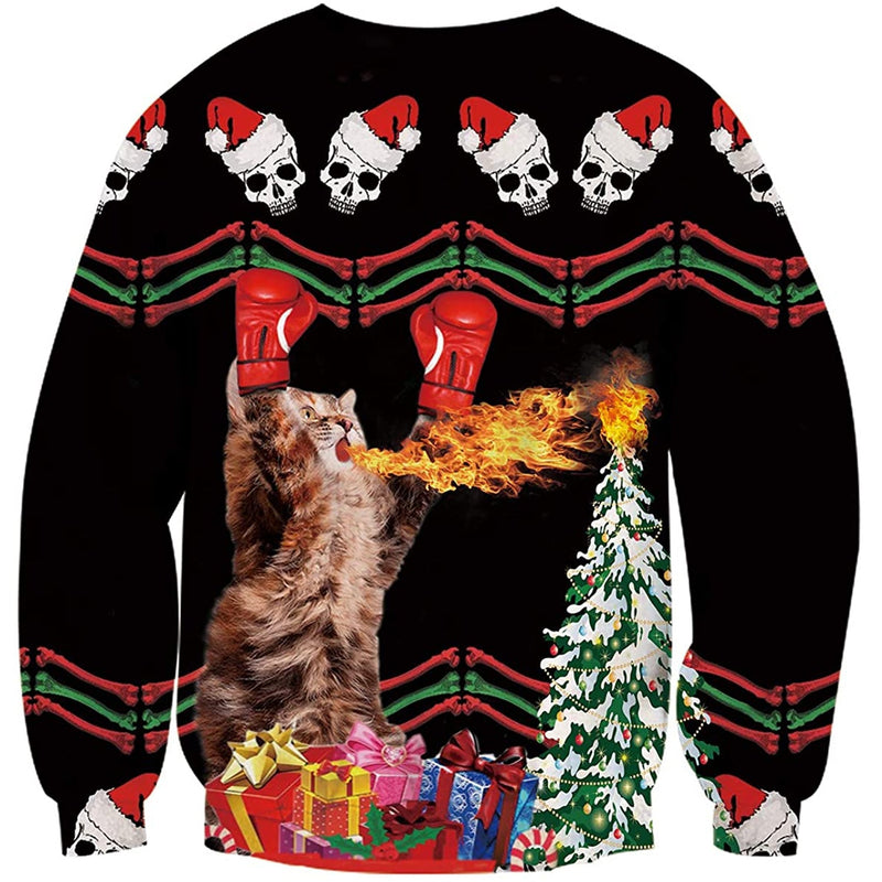 Cat ugly christmas sweater deals