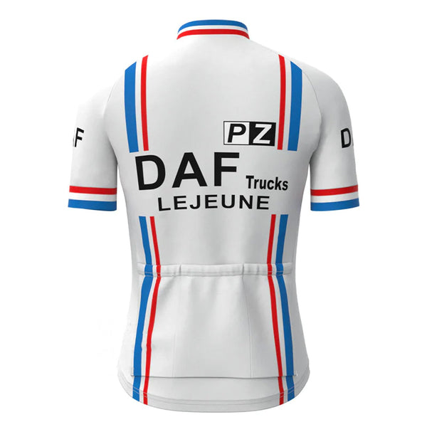 DAF Trucks White Vintage Short Sleeve Cycling Jersey Top