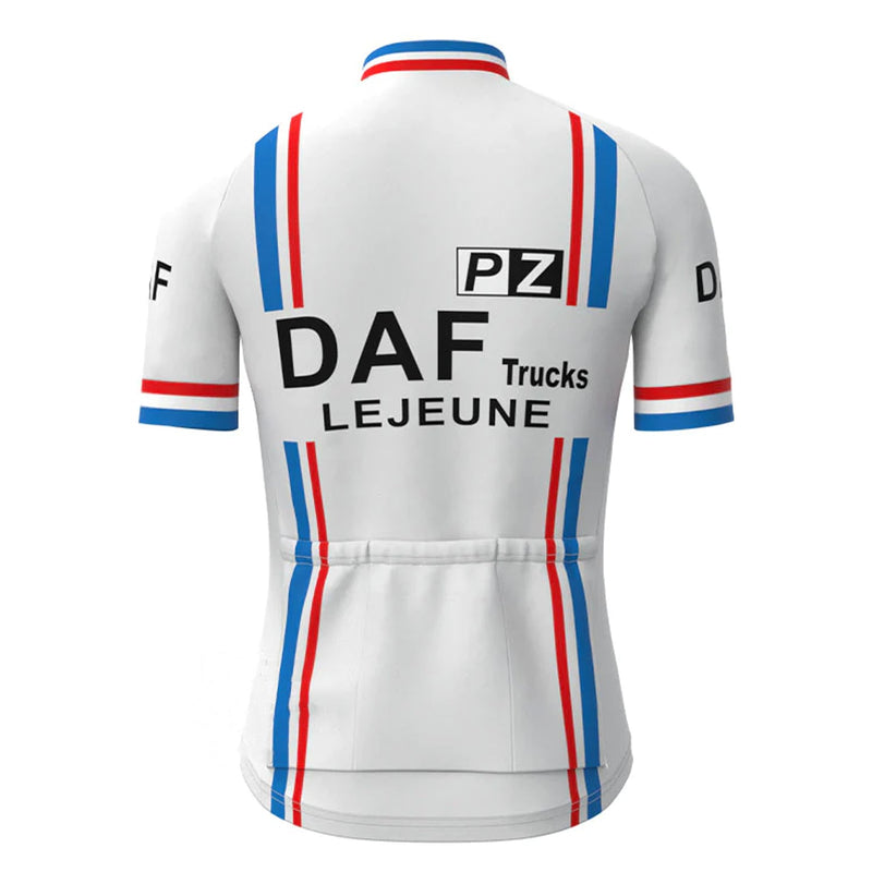 DAF Trucks White Vintage Short Sleeve Cycling Jersey Top