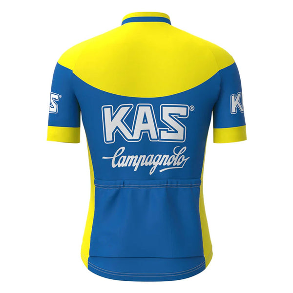 Kas Blue Vintage Short Sleeve Cycling Jersey Top