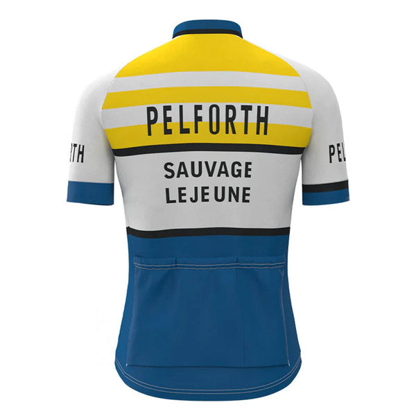 Pelforth Sauvage Lejeune Vintage Short Sleeve Cycling Jersey Top