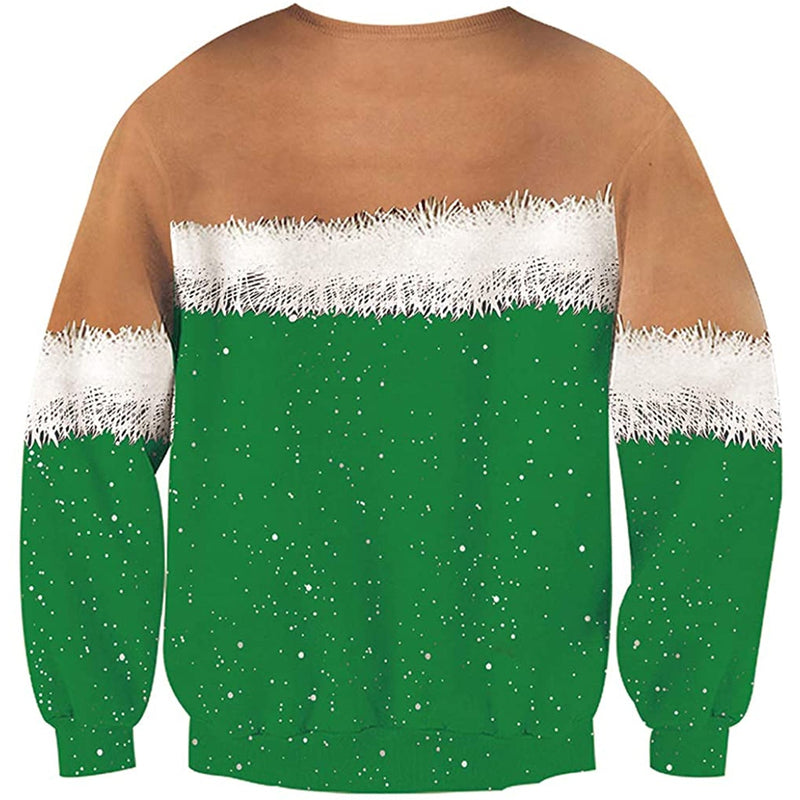 Green Big Boobs Ugly Christmas Sweater Forest Coral