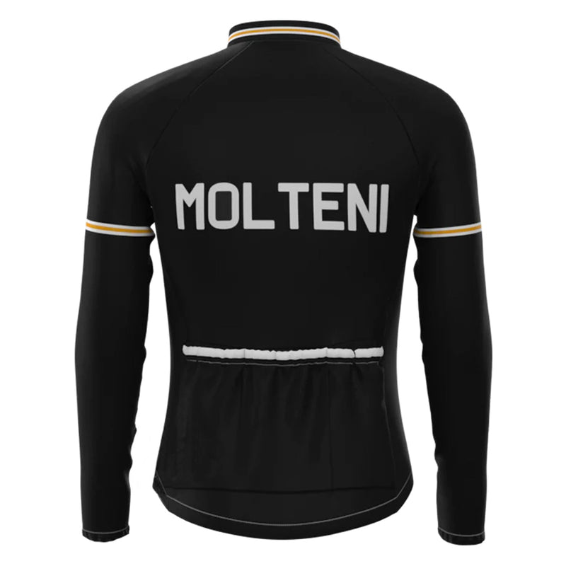 Molteni Black Long Sleeve Cycling Jersey Matching Set