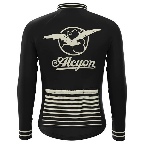 Paris Roubaix Black Vintage Long Sleeve Cycling Jersey Top