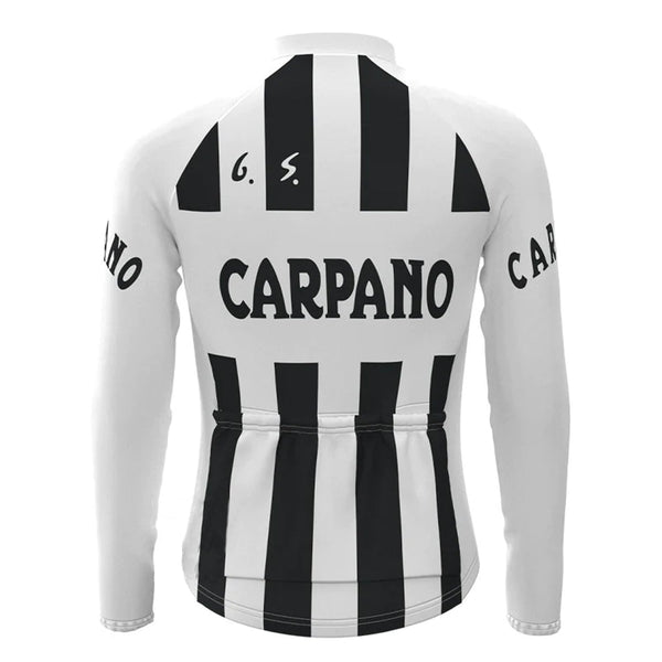 Carpano White Vintage Long Sleeve Cycling Jersey Top