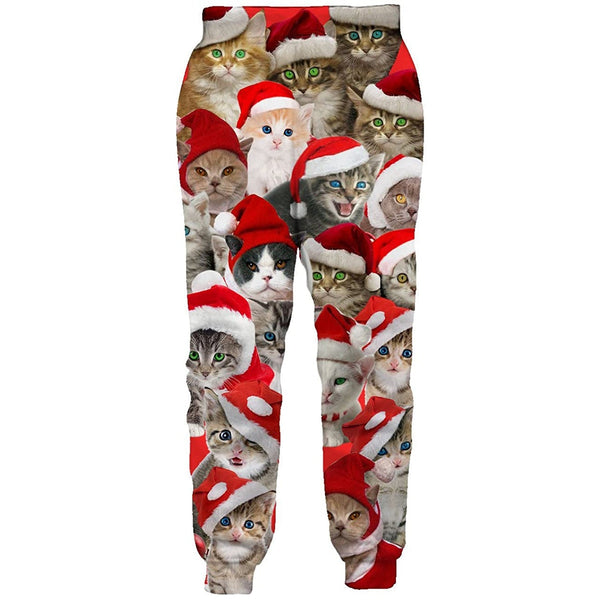 Cat Christmas Funny Sweatpants