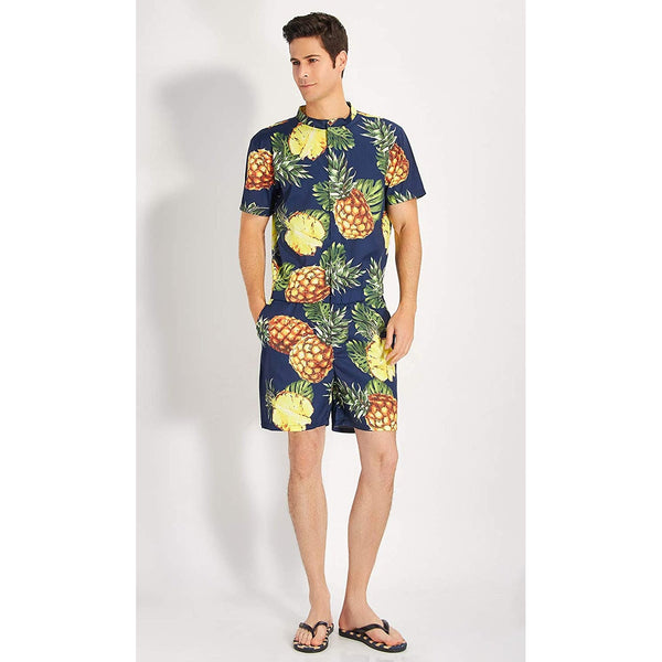 Black Pineapple Male Romper