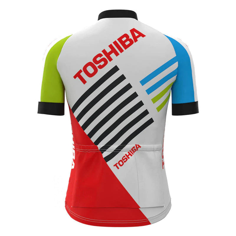 Toshiba Vintage Short Sleeve Cycling Jersey Top