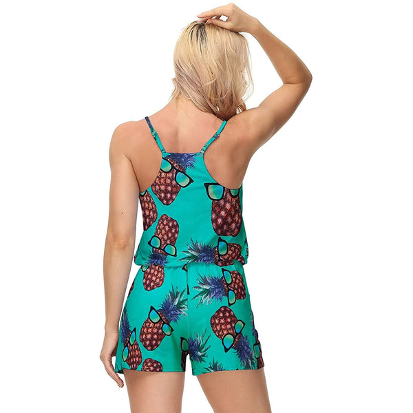 Green Sunglasses Funny Romper for Women