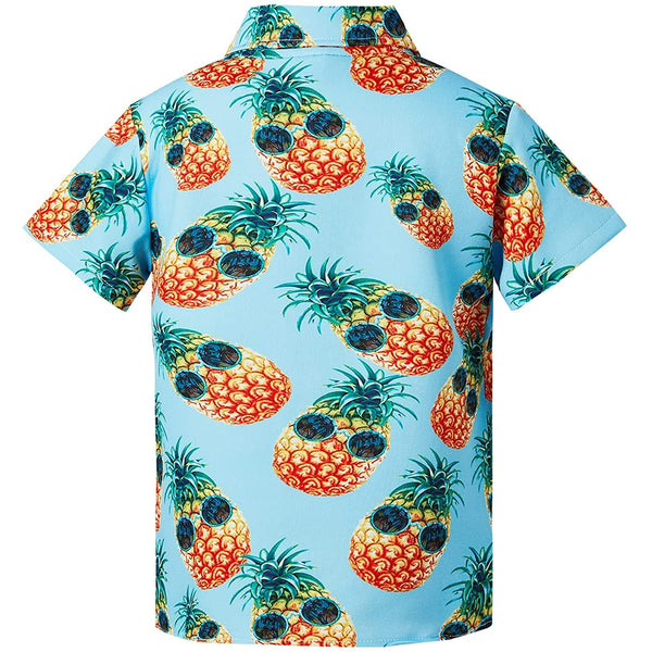 Blue Pineapple Funny Toddler Hawaiian Shirt