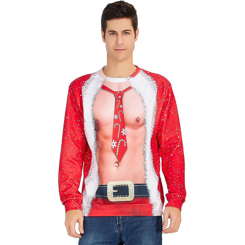 Bare chest christmas sweater hot sale