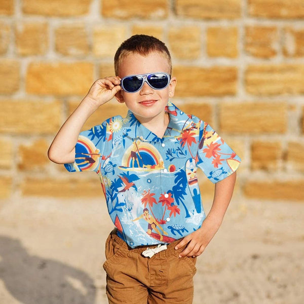 Hawaii Surfing Funny Toddler Hawaiian Shirt