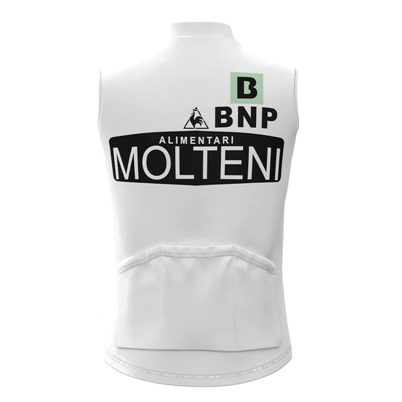 Molteni White Retro MTB Cycling Vest