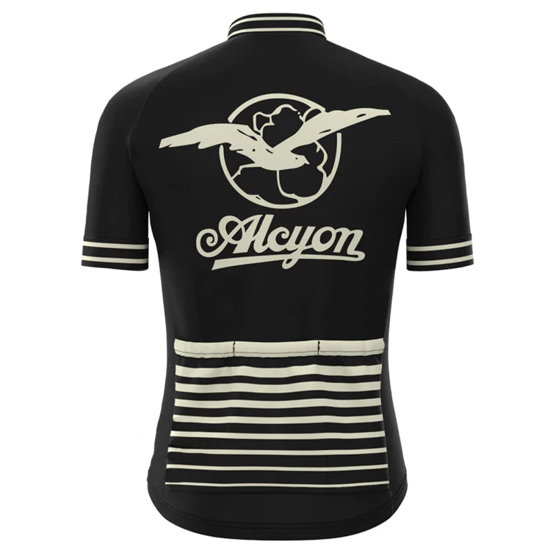 Paris Roubaix Black Vintage Short Sleeve Cycling Jersey Top