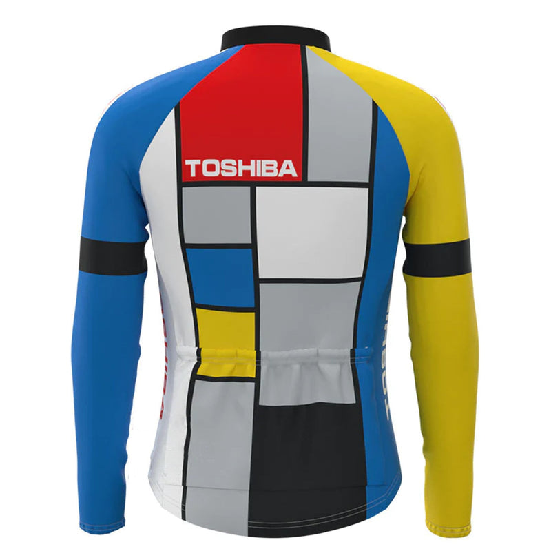 Toshiba Vintage Long Sleeve Cycling Jersey Top