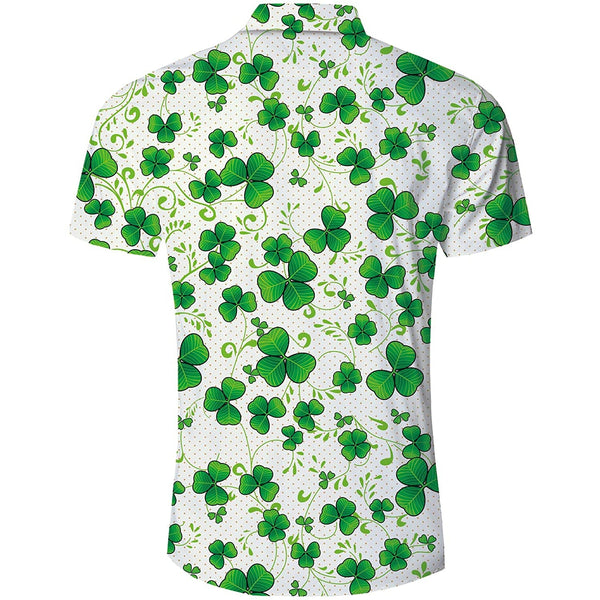 St Patrick's Day Clover Funny Hawaiian Shirt