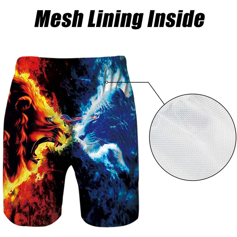 Leopard Tiger Funny Swim Trunks