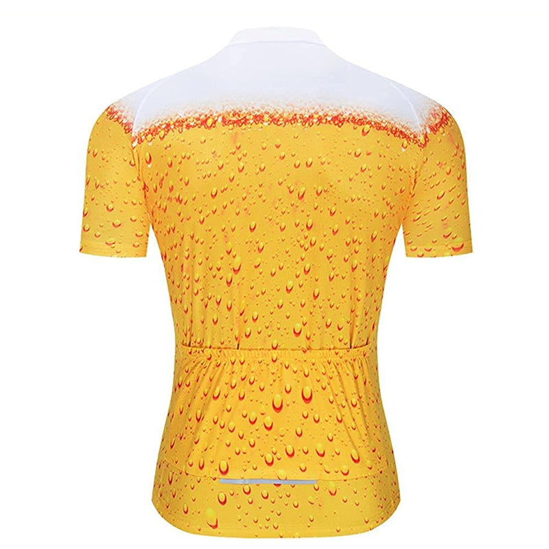 It's Beer Time Men Funny MTB Short Sleeve Cycling Jersey Top