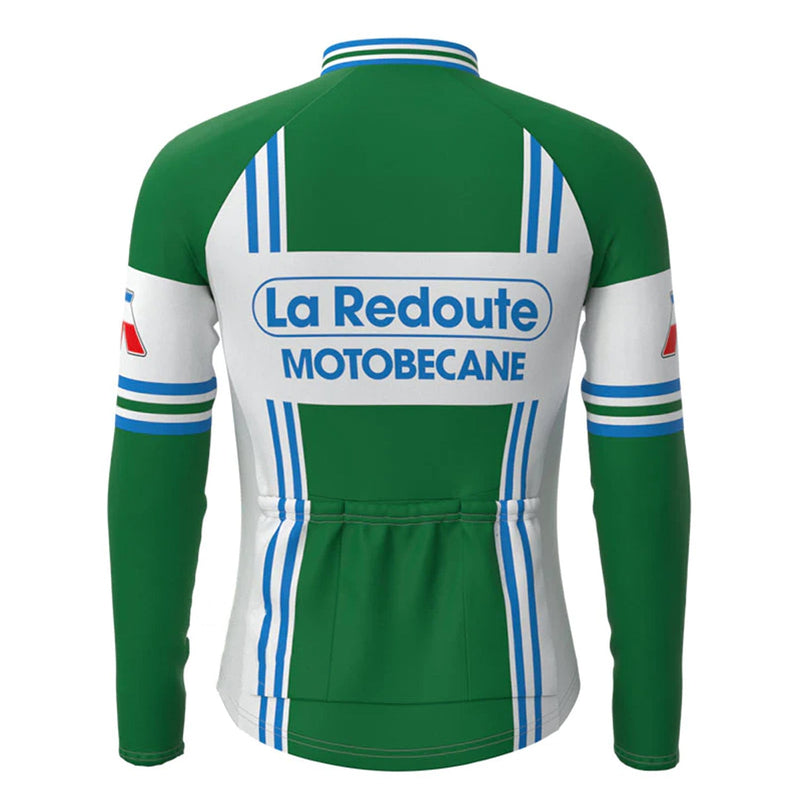 La Redoute Green Vintage Long Sleeve Cycling Jersey Top