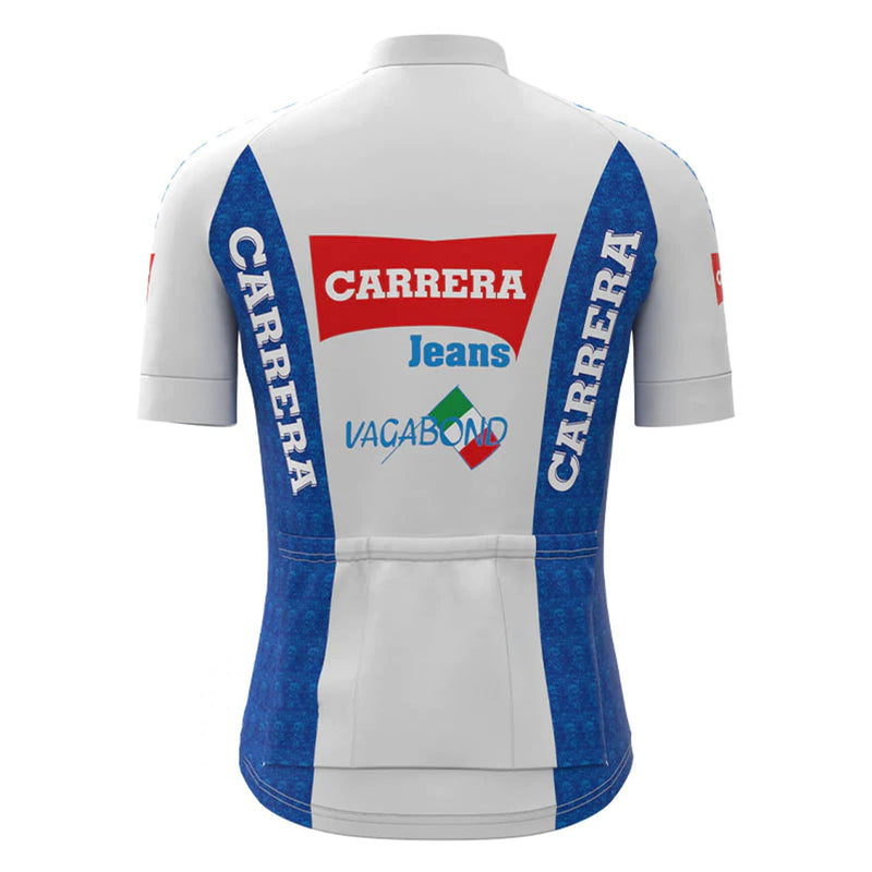CARRERA White Vintage Short Sleeve Cycling Jersey Top