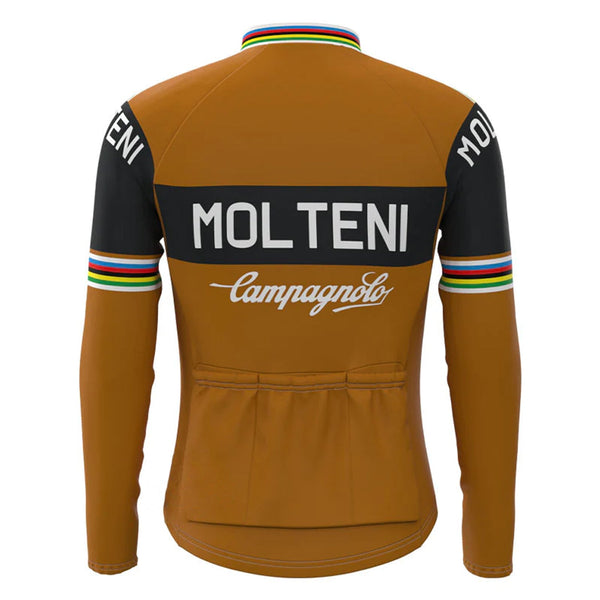 Molteni Black Vintage Long Sleeve Cycling Jersey Top