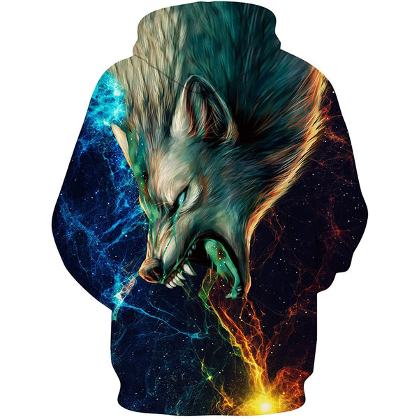 Colorful Wolf Funny Hoodie