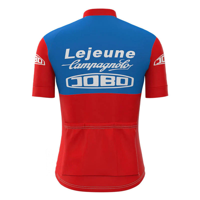 JOBO Red Vintage Short Sleeve Cycling Jersey Top