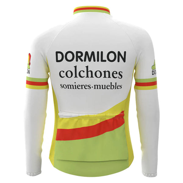 Dormilon Colchones Green Vintage Long Sleeve Cycling Jersey Top