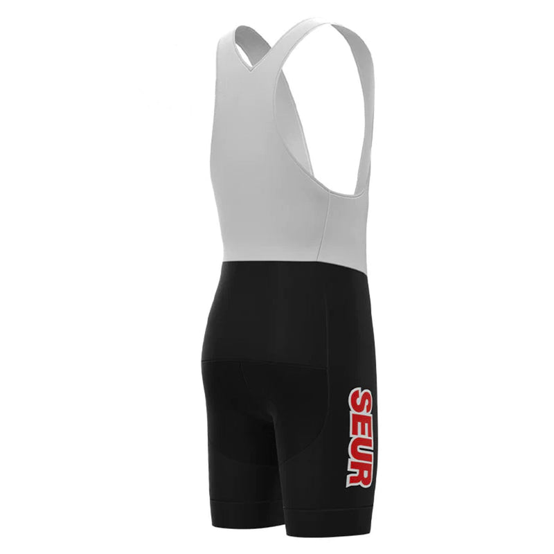 SEUR Black Vintage Cycling Bib Shorts