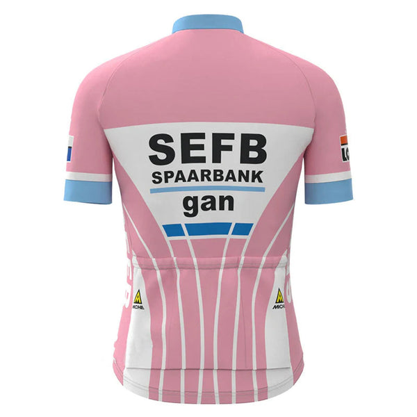 SEFB Pink Vintage Short Sleeve Cycling Jersey Top