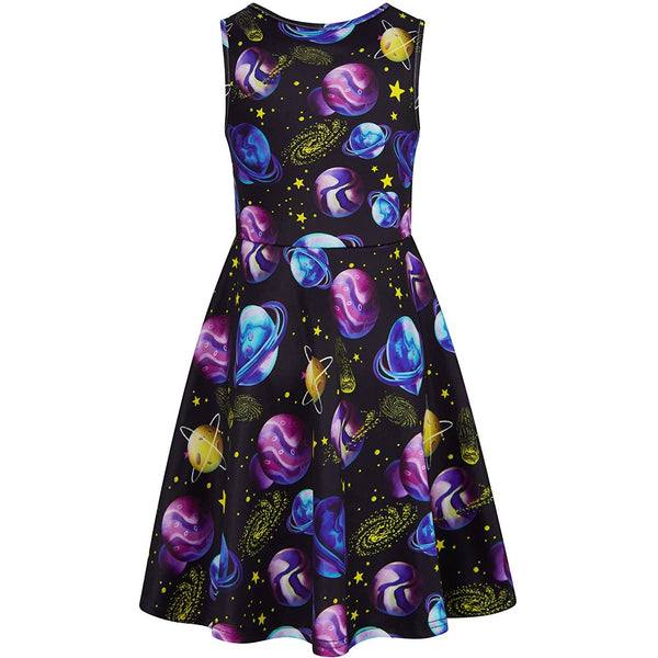 Space Planet Funny Girl Dress