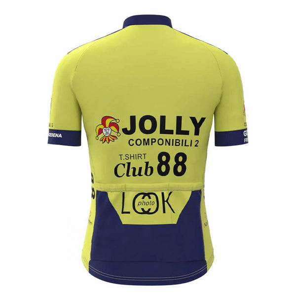Jolly Componibili Yellow Vintage Short Sleeve Cycling Jersey Top