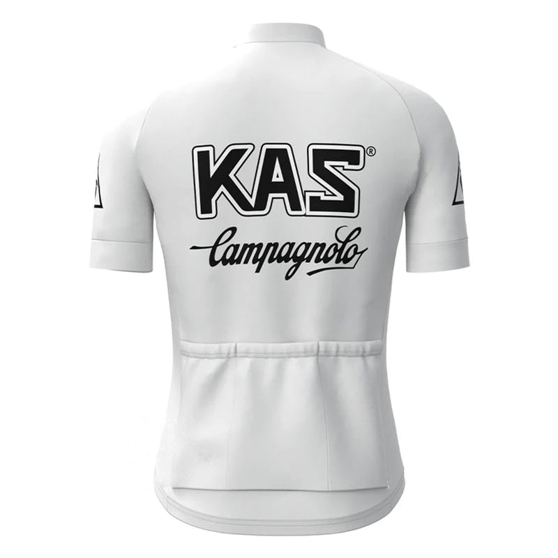KAS White Vintage Short Sleeve Cycling Jersey Top