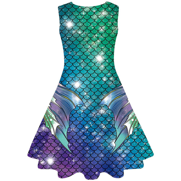 Green Mermaid Funny Girl Dress