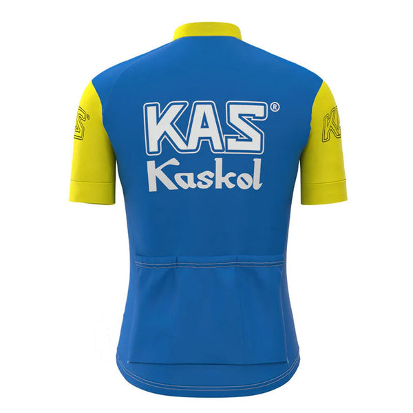 KAS Kaskol Blue Vintage Short Sleeve Cycling Jersey Top