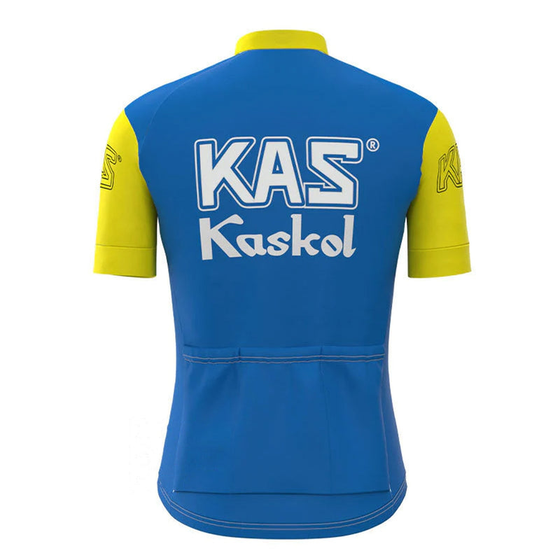 KAS Kaskol Blue Vintage Short Sleeve Cycling Jersey Top