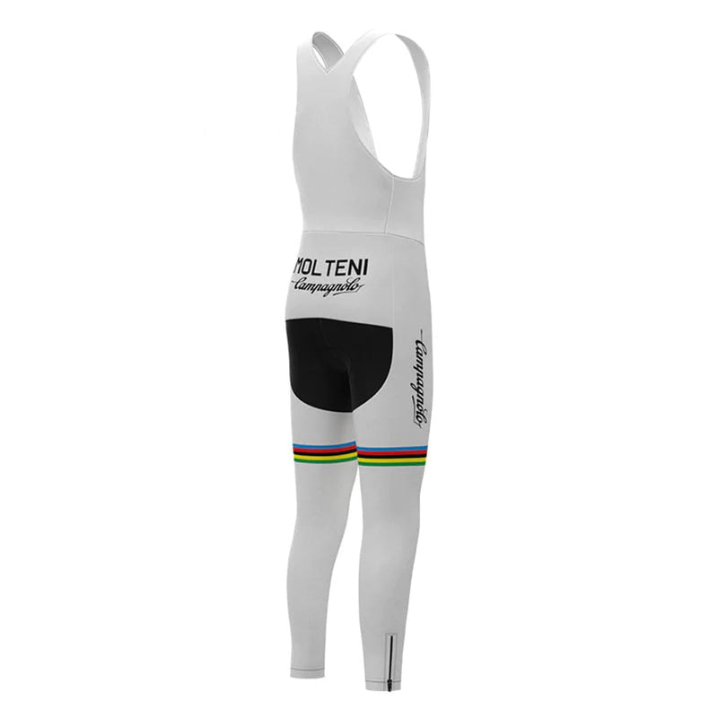 MOLTENI White Vintage Long Sleeve Cycling Jersey Matching Set