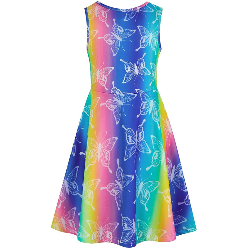 Rainbow Butterfly Funny Girl Dress