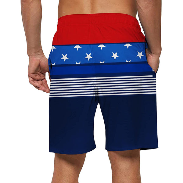 American Flag Funny Swim Trunks