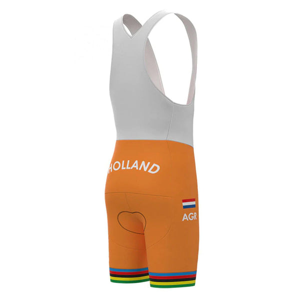 Holland Orange Vintage Cycling Bib Shorts