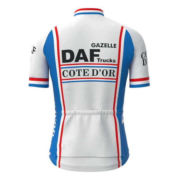 DAF Trucks White Vintage Short Sleeve Cycling Jersey Top