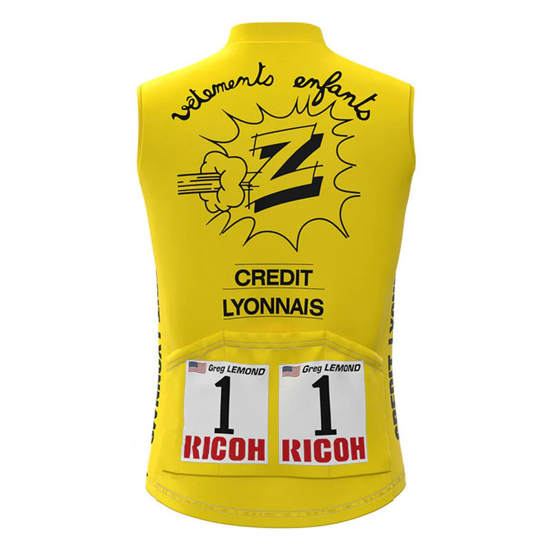 Z Vêtements Yellow Retro MTB Cycling Vest